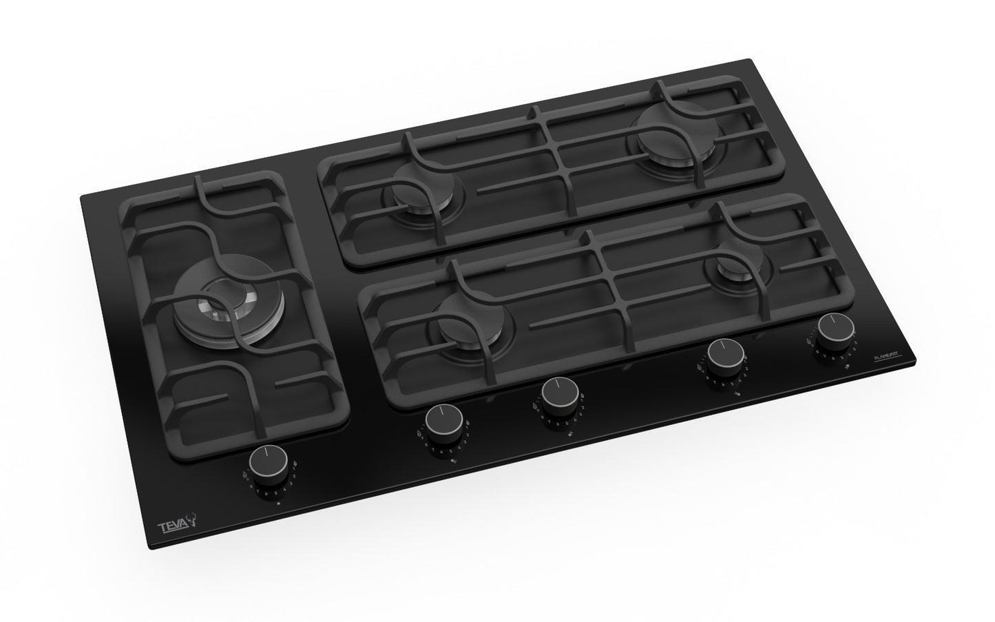 TEVA SL145 | 90cm | built-in gas hob | German black glass, 8