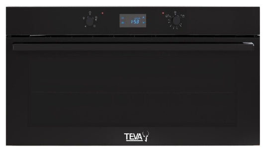TEVA Oven 90 cm | 110 litres | Built in Gas with Grill and Cooling Fan | Control Panel digital | GT 9 5276 FULL BLACK 90110DTFB