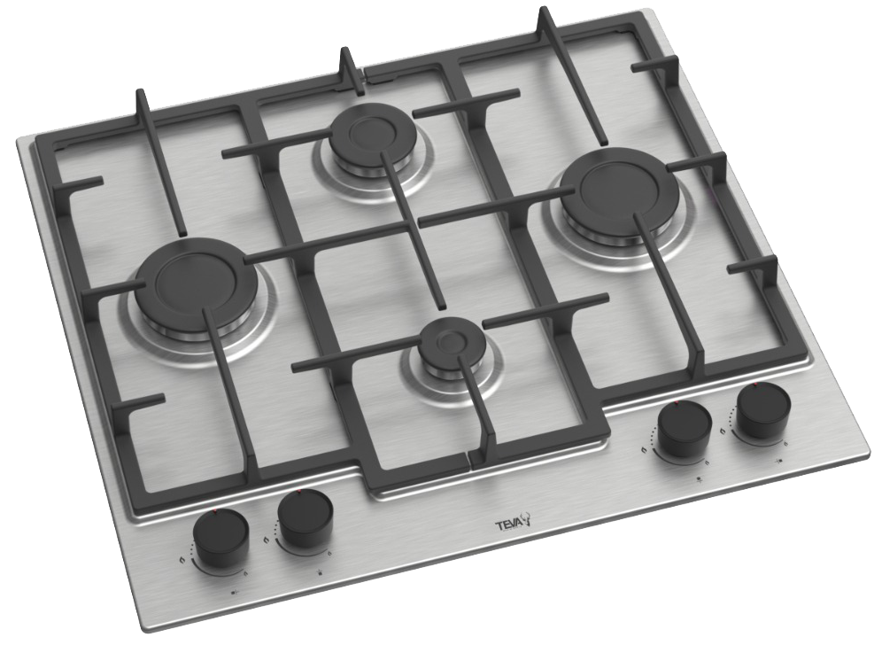 TEVA - LN381 | Gas hob | 60 cm, | stainless | 4 burners