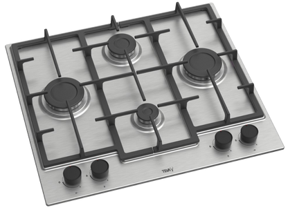 TEVA - LN381 | Gas hob | 60 cm, | stainless | 4 burners