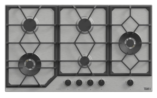 TEVA RT181 | 90cm | built-in gas hob |  stainless, 5 burners