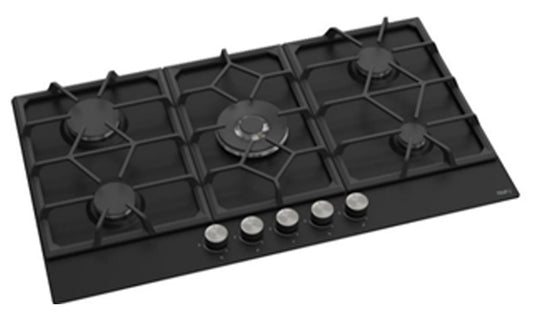 TEVA RT042| 90cm | built-in gas hob |  German black glass, 8