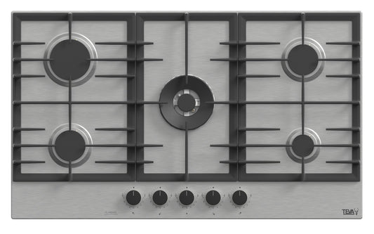 TEVA BE041 | 90cm | built-in gas hob |  stainless, 5 burners