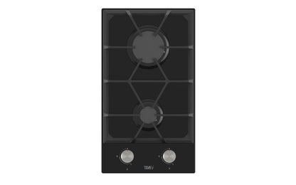 TEVA - RT155 | Gas hob | 30cm, | Black Glass| 2 burners