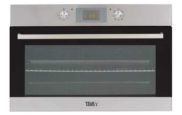 TEVA Oven 90 cm| 97 litres | Built in Gas with Grill and Cooling Fan | Control Panel stainless digital |  QGSTYL 125 DT IX