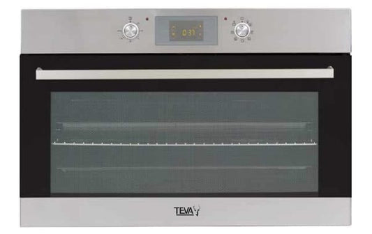 TEVA Oven 90 cm| 97 litres | Built in Gas with Grill and Cooling Fan | Control Panel stainless digital |  QGSTYL 125 DT IX