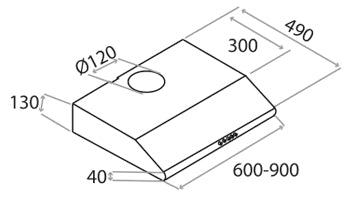 Teva DK6-621 X İNOX  | 60 cm |  stainless | Airflow 650 m3 | On wall