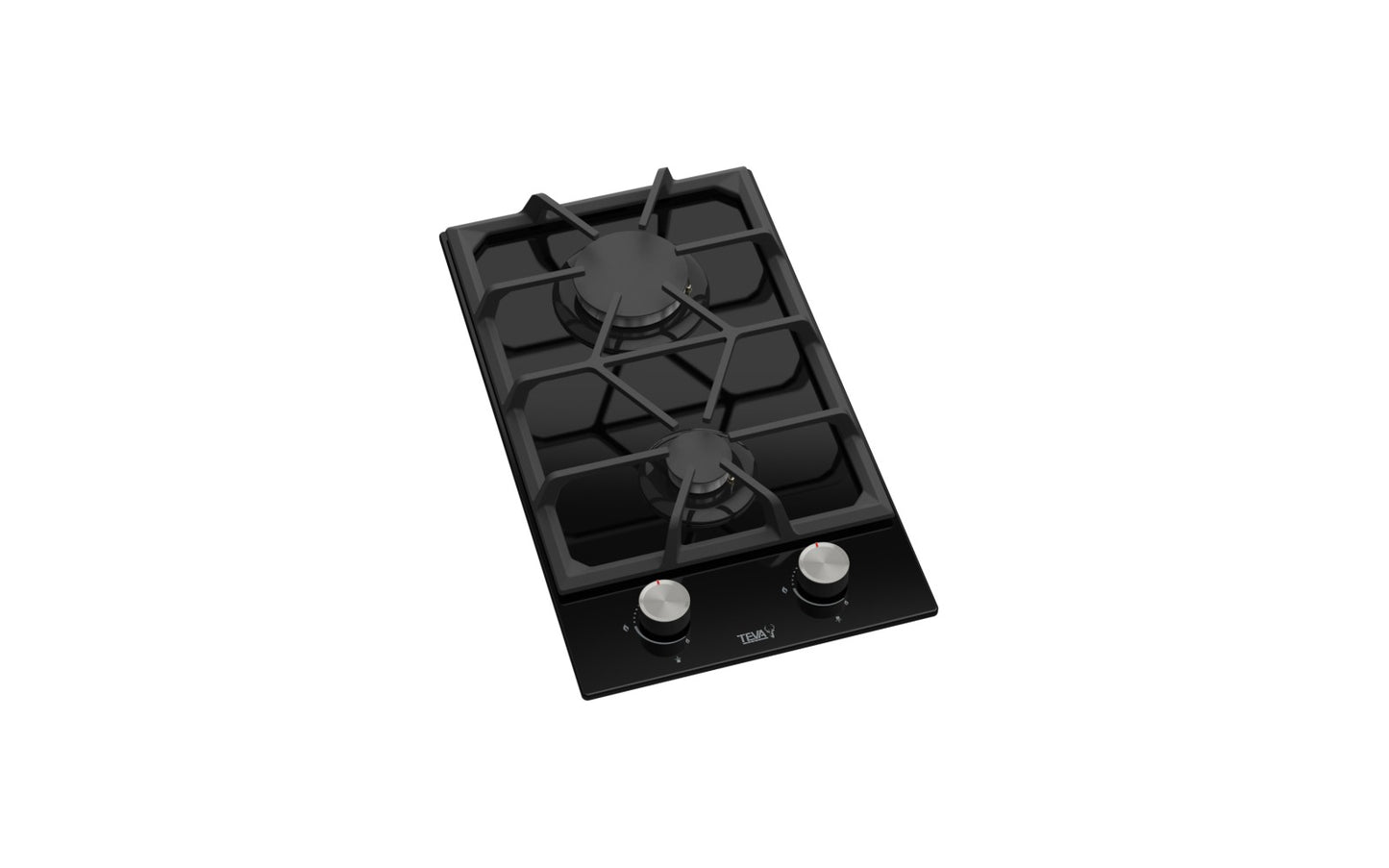 TEVA - RT155 | Gas hob | 30cm, | Black Glass| 2 burners