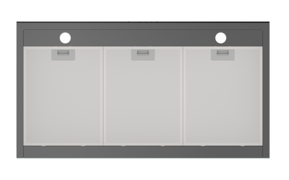 T90-DOK-850-BLACK | 90 cm | Decore | Airflow 850m3 | On wall