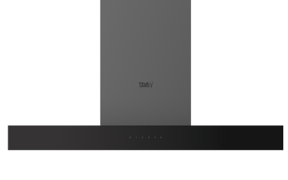 T90-DOK-850-BLACK | 90 cm | Decore | Airflow 850m3 | On wall