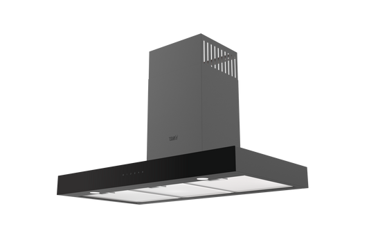 T90-DOK-850-BLACK | 90 cm | Decore | Airflow 850m3 | On wall