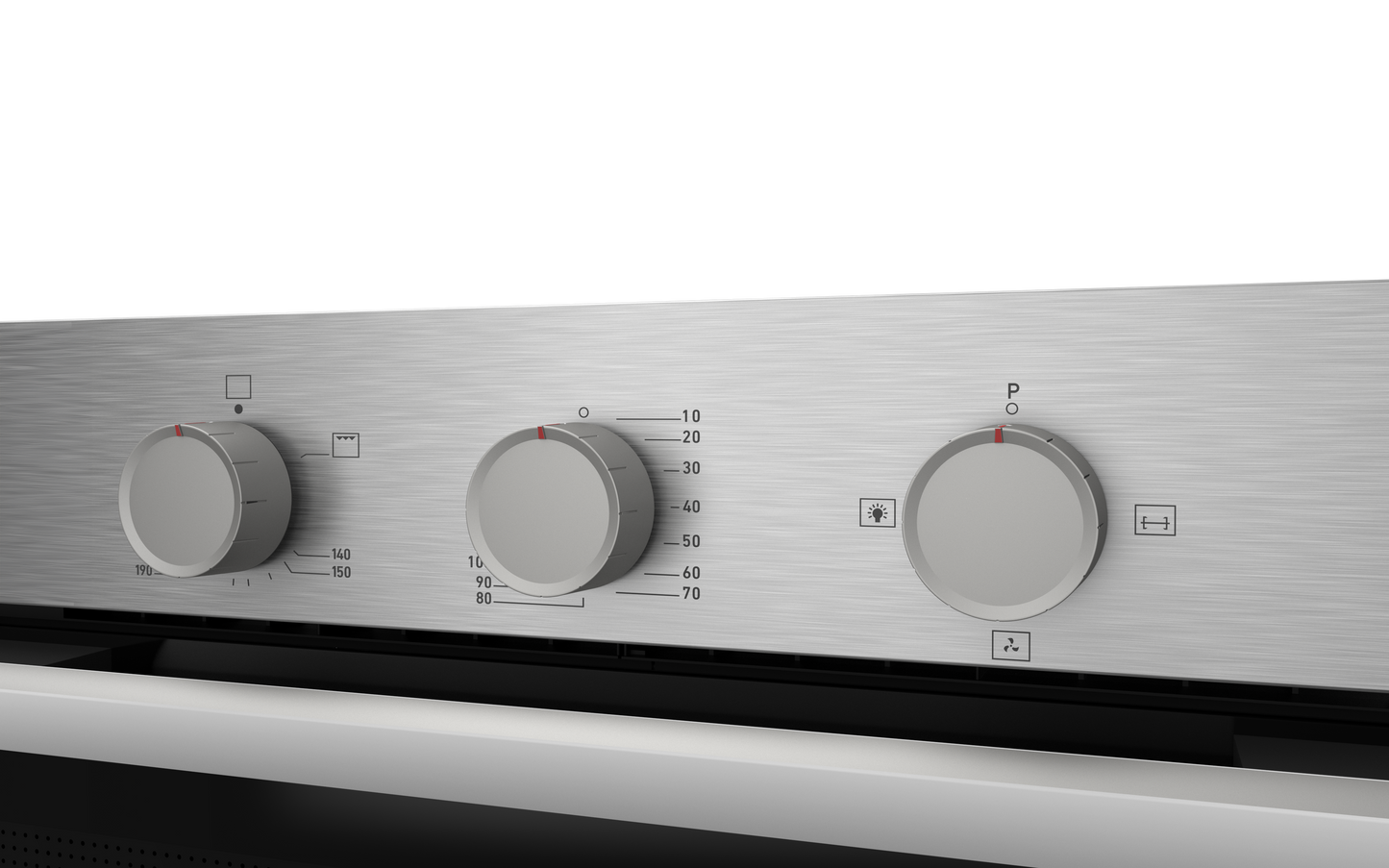 TEVA Oven 60 cm| 82 litres | Built in Gas with Grill and Cooling Fan | Control Panel stainless | QGSTL INOX