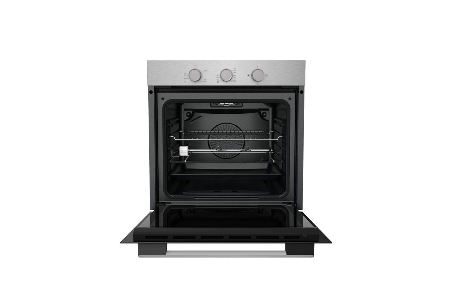 TEVA Oven 60 cm| 82 litres | Built in Gas with Grill and Cooling Fan | Control Panel stainless | QGSTL INOX