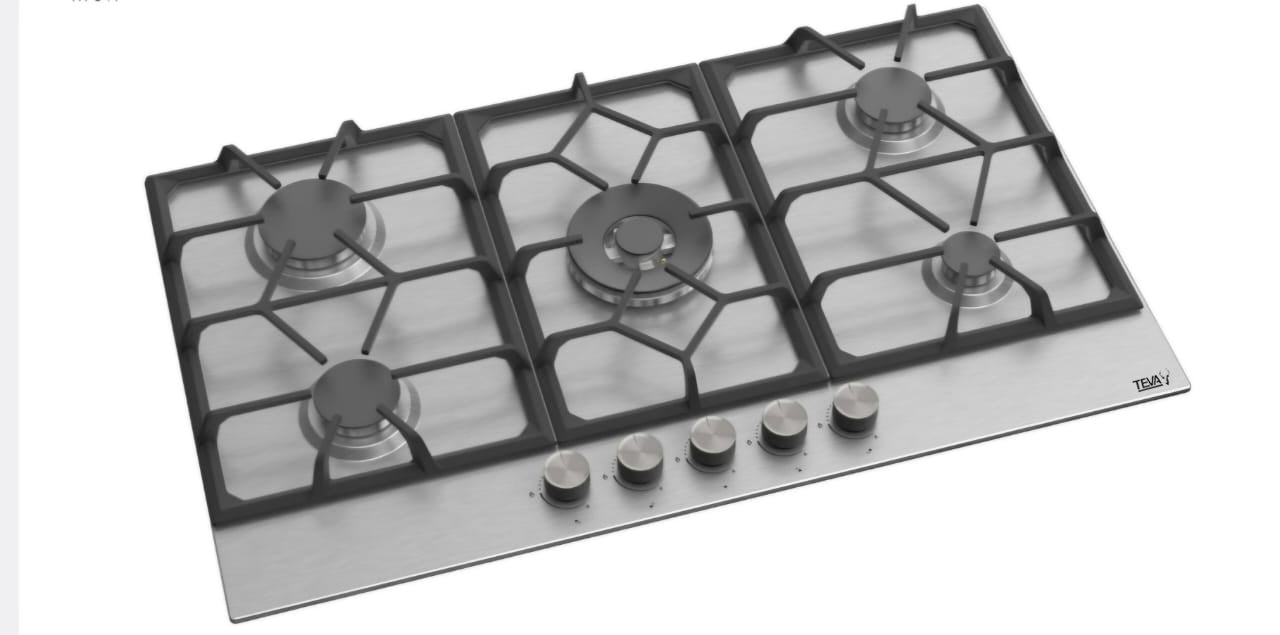 TEVA RT041 | 90cm | built-in gas hob |  stainless, 5 burners