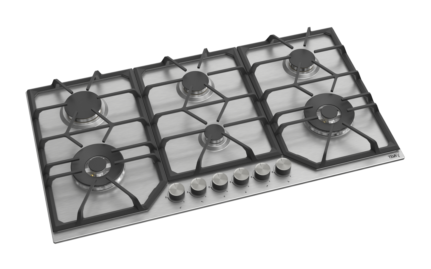 TEVA RT191 | 90cm | built-in gas hob |   stainless, 6 burners