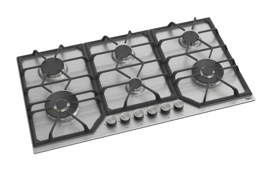 TEVA RT191 | 90cm | built-in gas hob |   stainless, 6 burners