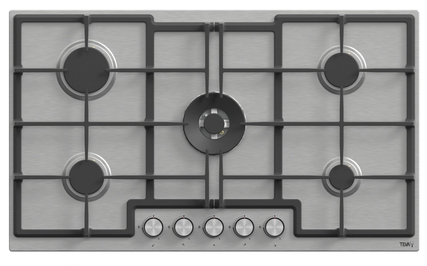 TEVA ED041 | 90cm | built-in gas hob |  stainless, 5 burners