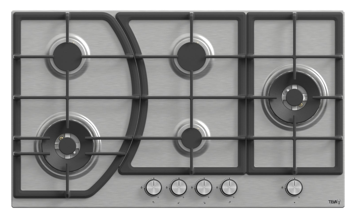TEVA BF181W | 90cm | built-in gas hob |  stainless, 5 burners