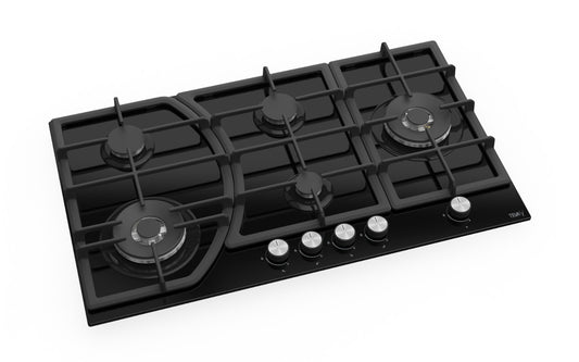 TEVA BF185W | 90cm | built-in gas hob |  German black glass, 8