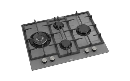 TEVA - Grey | Gas hob | 60 cm, | Grey Glass| 4 burners