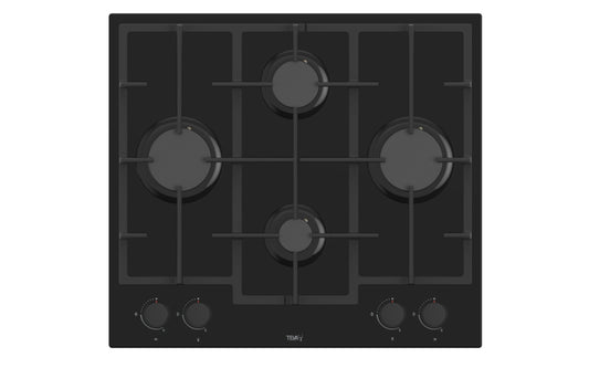 TEVA - LN385 | Gas hob | 60 cm, | German black glass, 8 ml | 4 burners