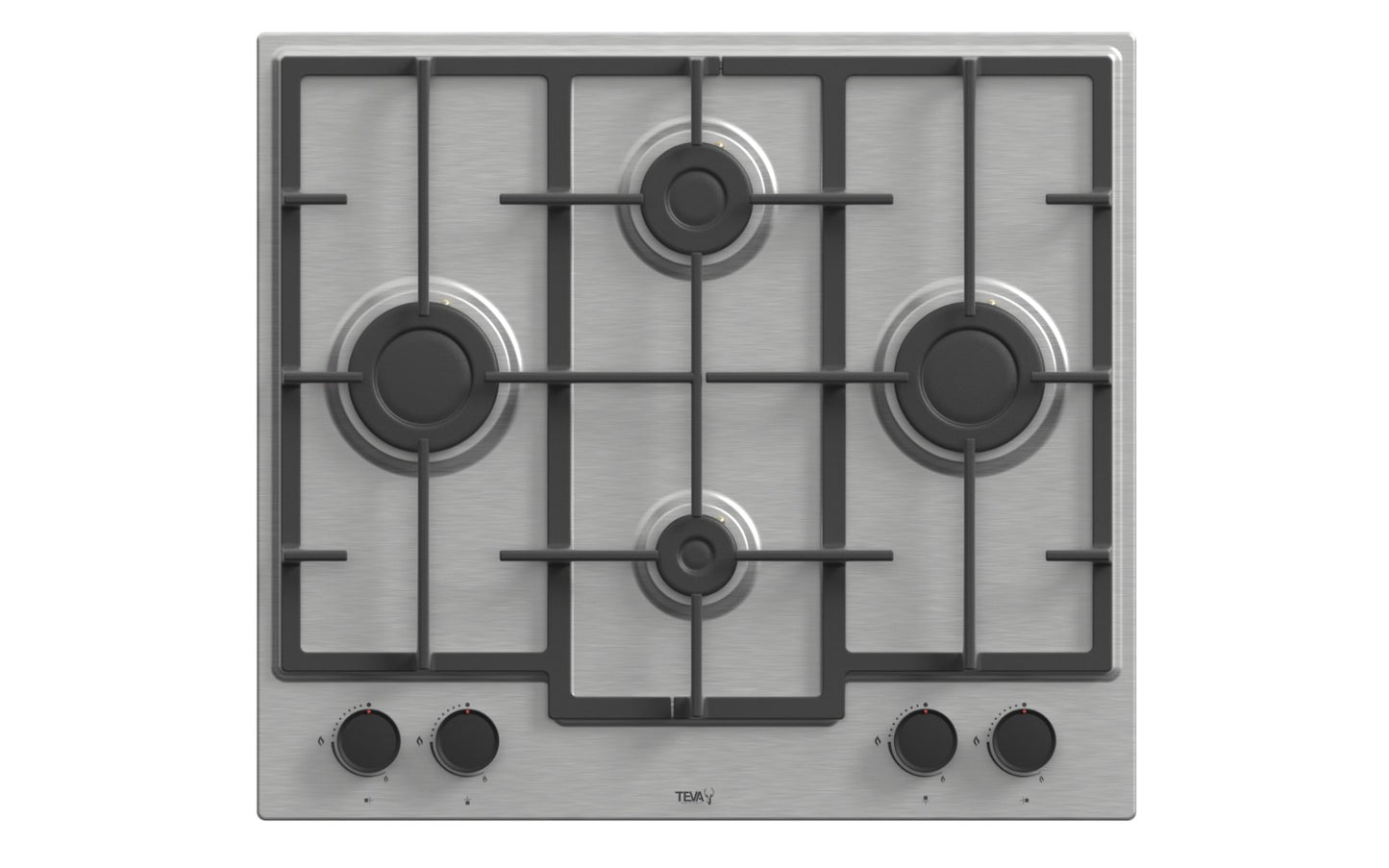TEVA - LN381 | Gas hob | 60 cm, | stainless | 4 burners