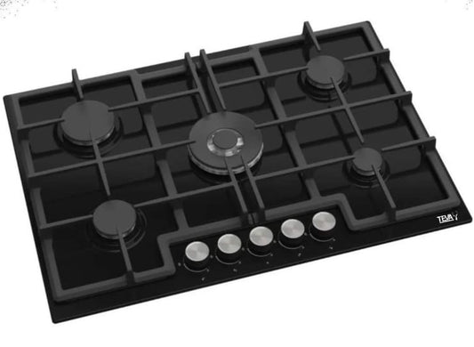 TEVA ED045 | 90cm | built-in gas hob |  German black glass, 8