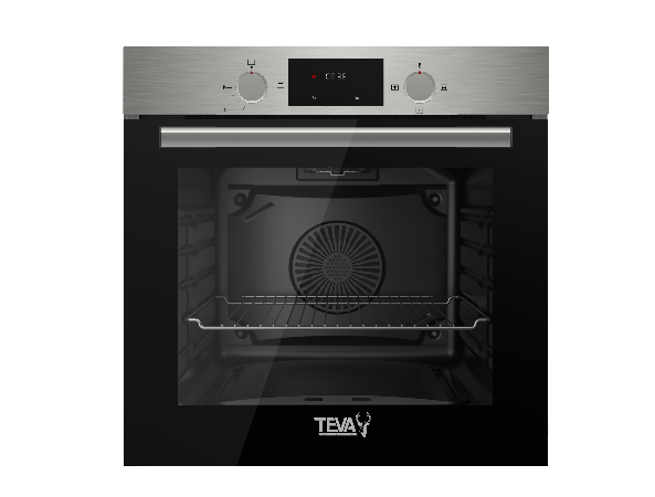 TEVA Oven 60 cm| 82 litres | Built in Gas with Grill and Cooling Fan | Control Panel stainless digital |  QGSTL INOX DT