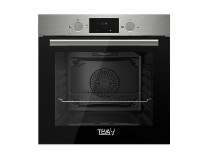 TEVA Oven 60 cm| 82 litres | Built in Gas with Grill and Cooling Fan | Control Panel stainless digital |  QGSTL INOX DT